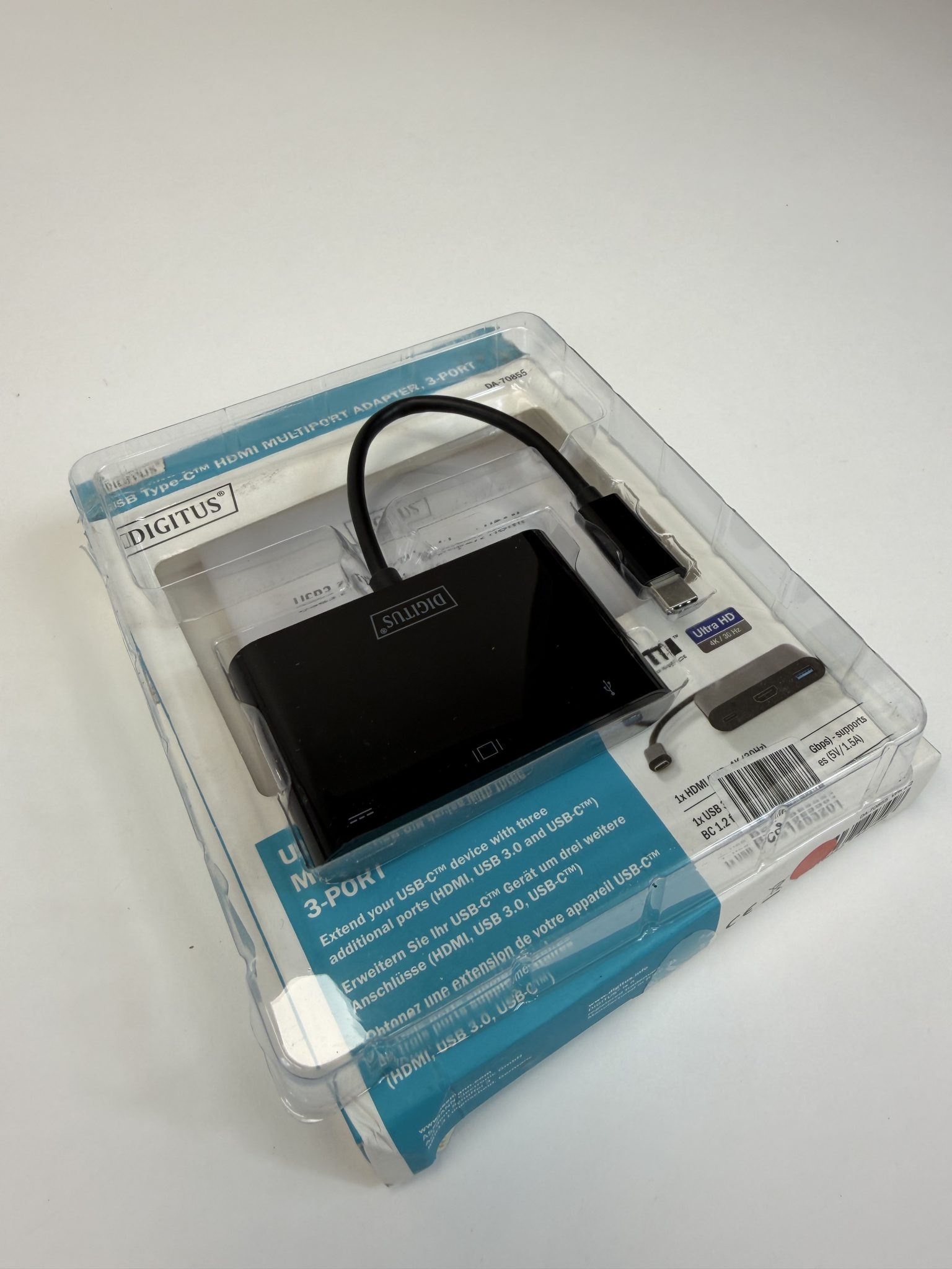 DIGITUS USB-C šakotuvas 3-in-1 su HDMI 4K