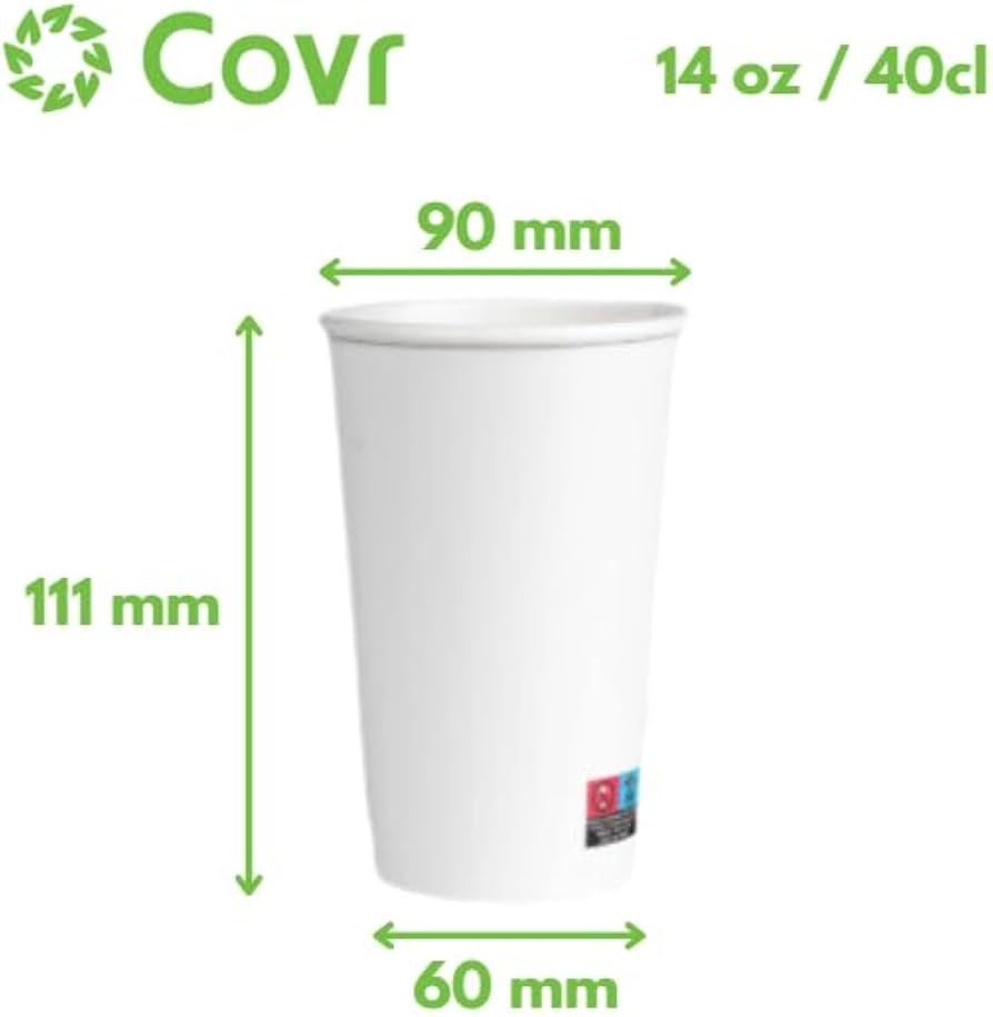 COVR vienkartiniai popieriniai puodeliai, 400ml, 900 vnt.