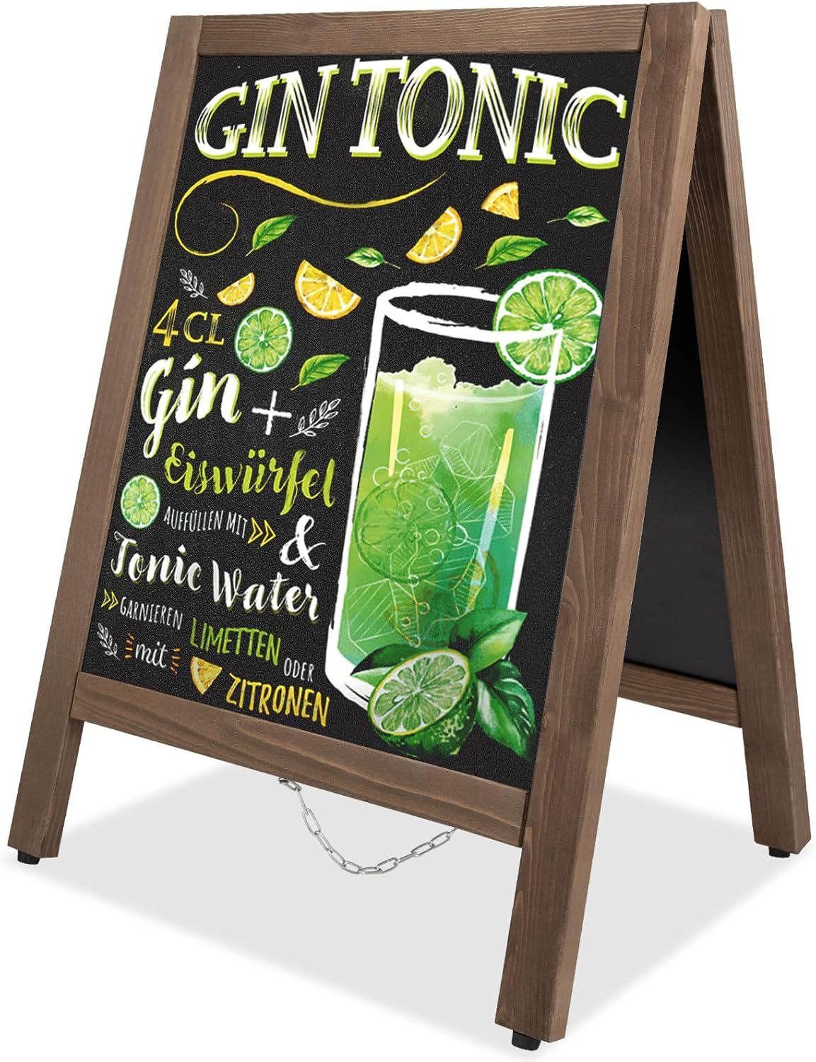 Double-sided magnetic chalkboard 65 × 43 cm
